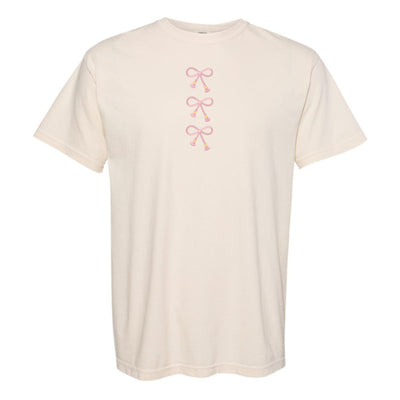 Embroidered Tasseled 'Bows' T-Shirt - United Monograms