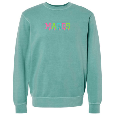 Embroidered Tasseled 'Margs' Cozy Crew - United Monograms