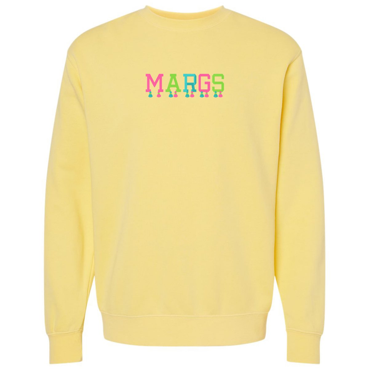 Embroidered Tasseled 'Margs' Cozy Crew - United Monograms