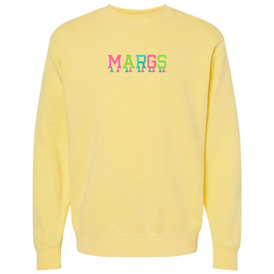 Embroidered Tasseled 'Margs' Cozy Crew - United Monograms