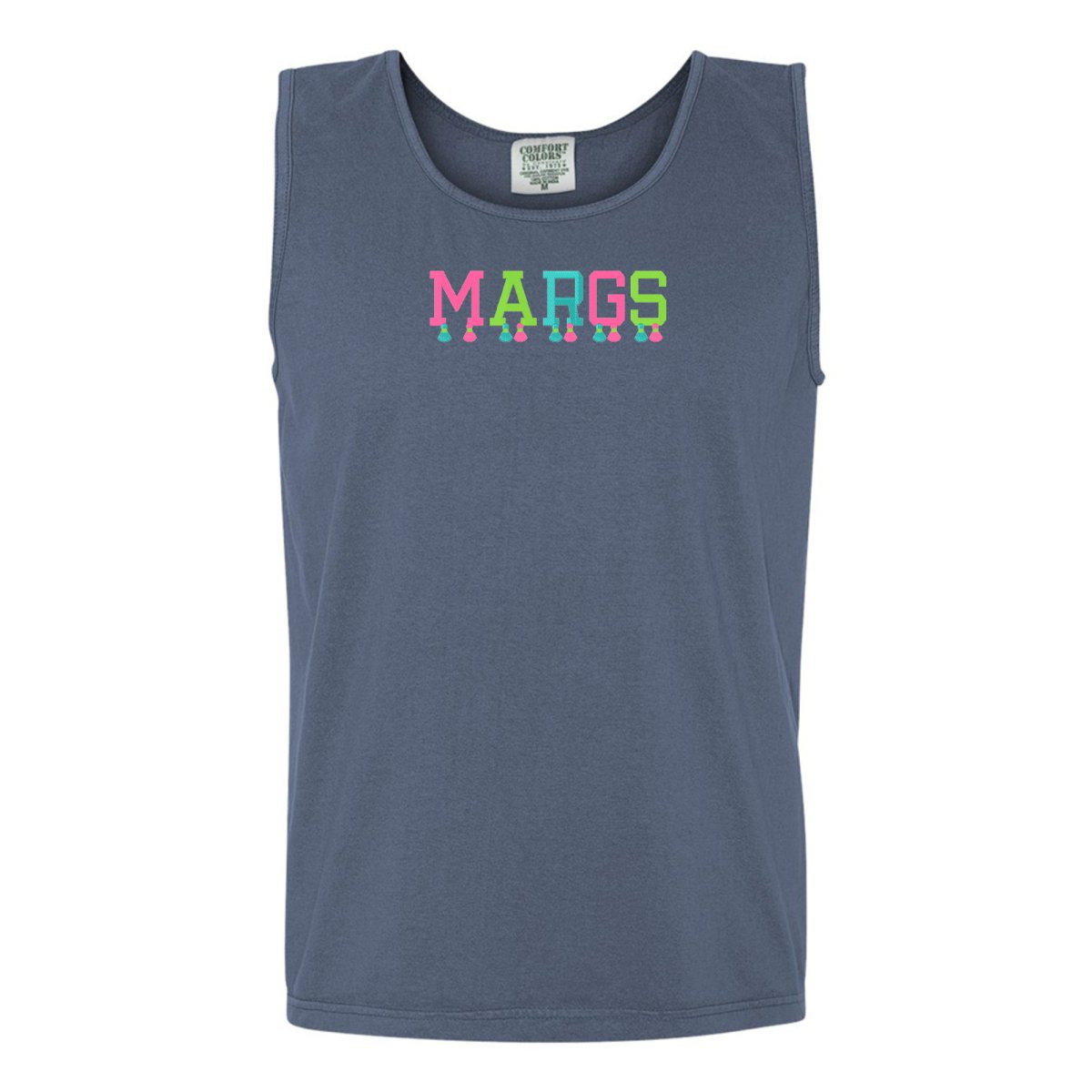 Embroidered Tasseled 'Margs' Tank Top - United Monograms