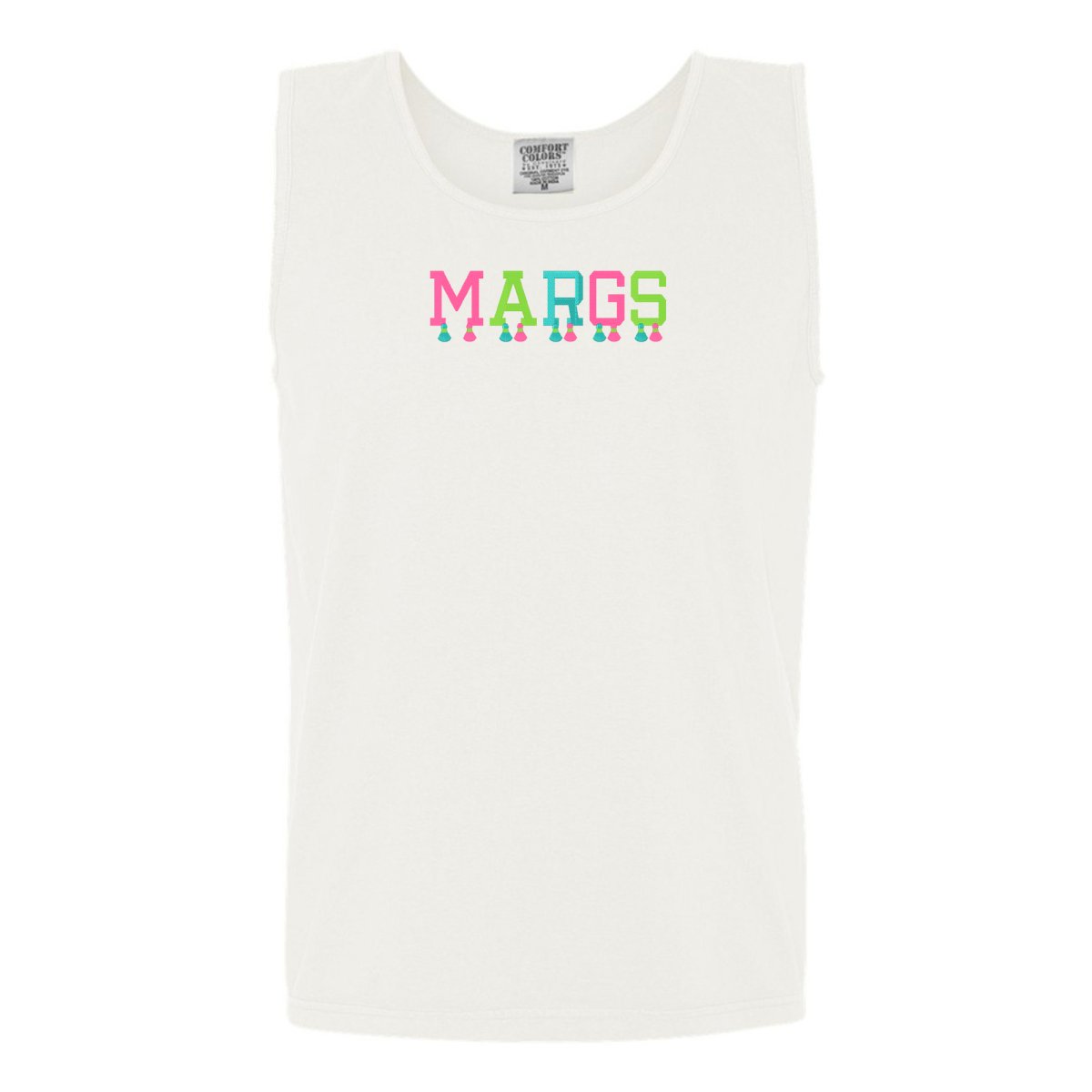 Embroidered Tasseled 'Margs' Tank Top - United Monograms