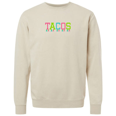 Embroidered Tasseled 'Tacos' Cozy Crew - United Monograms