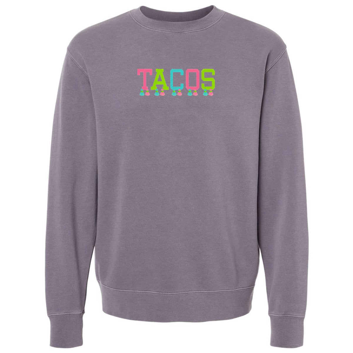 Embroidered Tasseled 'Tacos' Cozy Crew - United Monograms