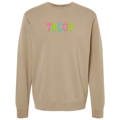 Embroidered Tasseled 'Tacos' Cozy Crew - United Monograms