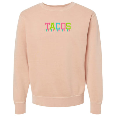 Embroidered Tasseled 'Tacos' Cozy Crew - United Monograms