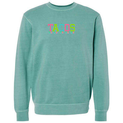 Embroidered Tasseled 'Tacos' Cozy Crew - United Monograms