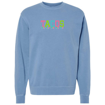 Embroidered Tasseled 'Tacos' Cozy Crew - United Monograms