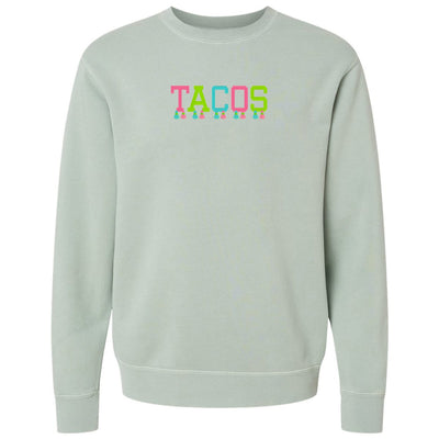 Embroidered Tasseled 'Tacos' Cozy Crew - United Monograms