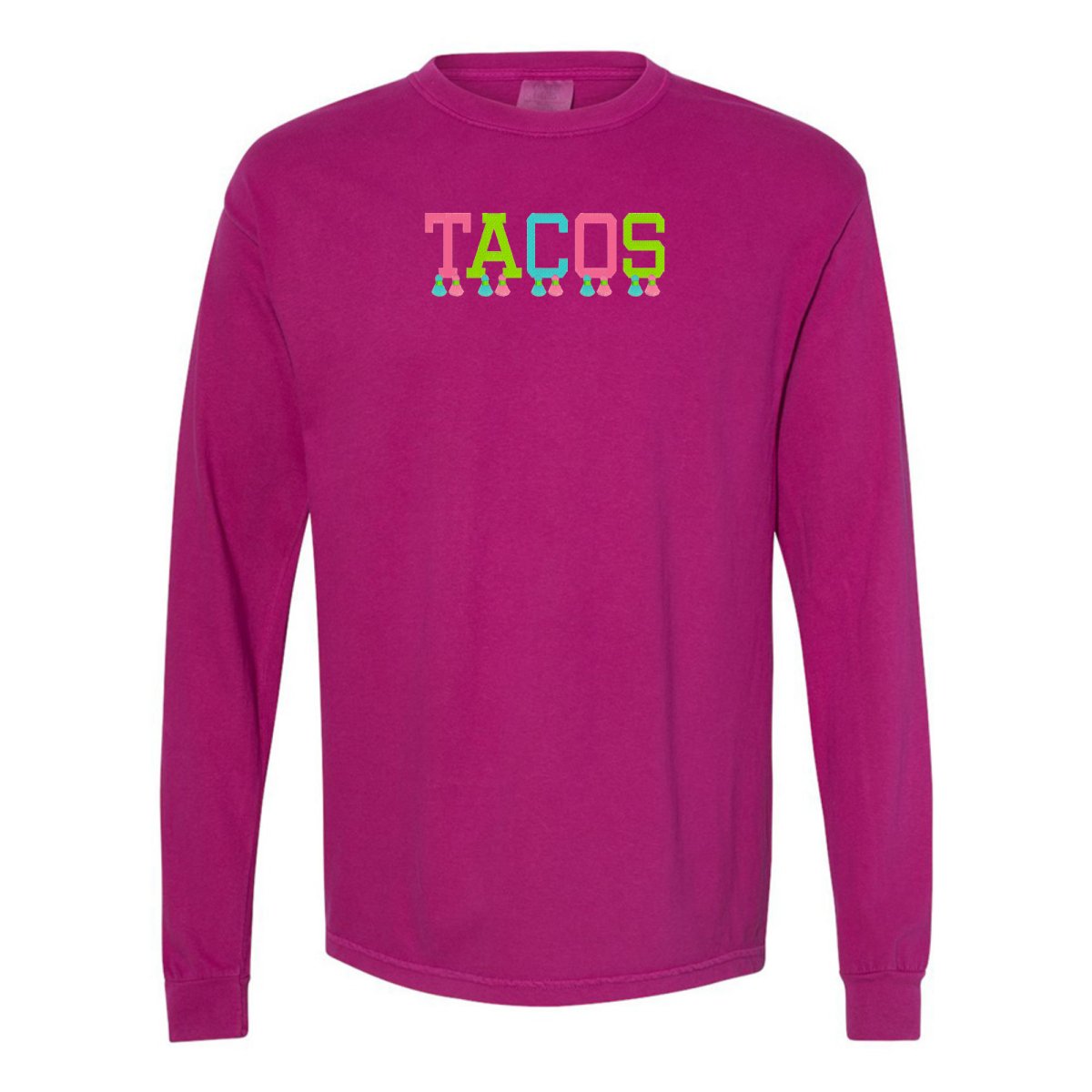 Embroidered Tasseled 'Tacos' Long Sleeve - United Monograms