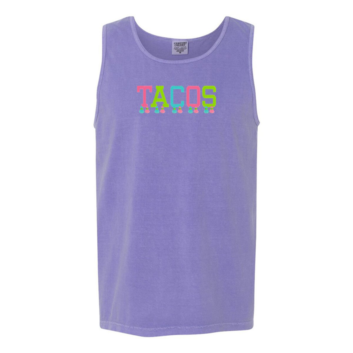 Embroidered Tasseled 'Tacos' Tank Top - United Monograms