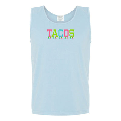 Embroidered Tasseled 'Tacos' Tank Top - United Monograms