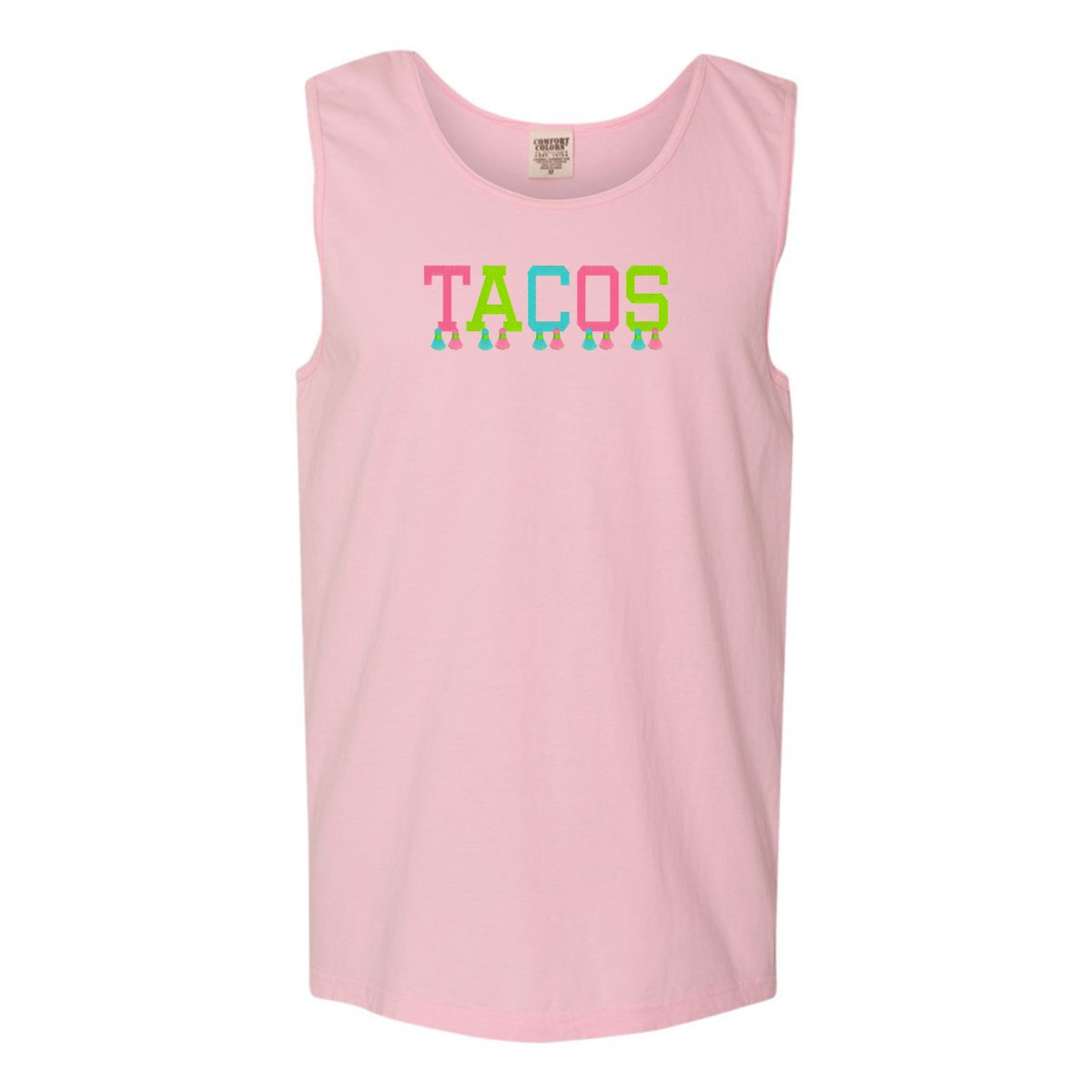 Embroidered Tasseled 'Tacos' Tank Top - United Monograms