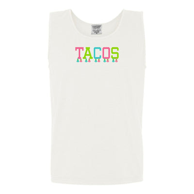 Embroidered Tasseled 'Tacos' Tank Top - United Monograms
