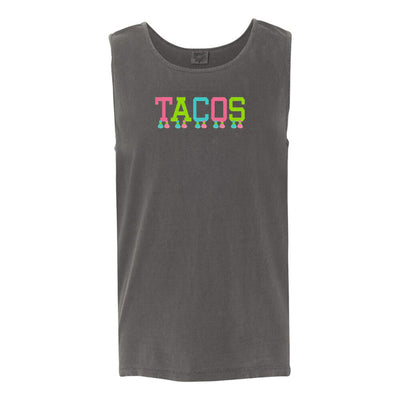 Embroidered Tasseled 'Tacos' Tank Top - United Monograms
