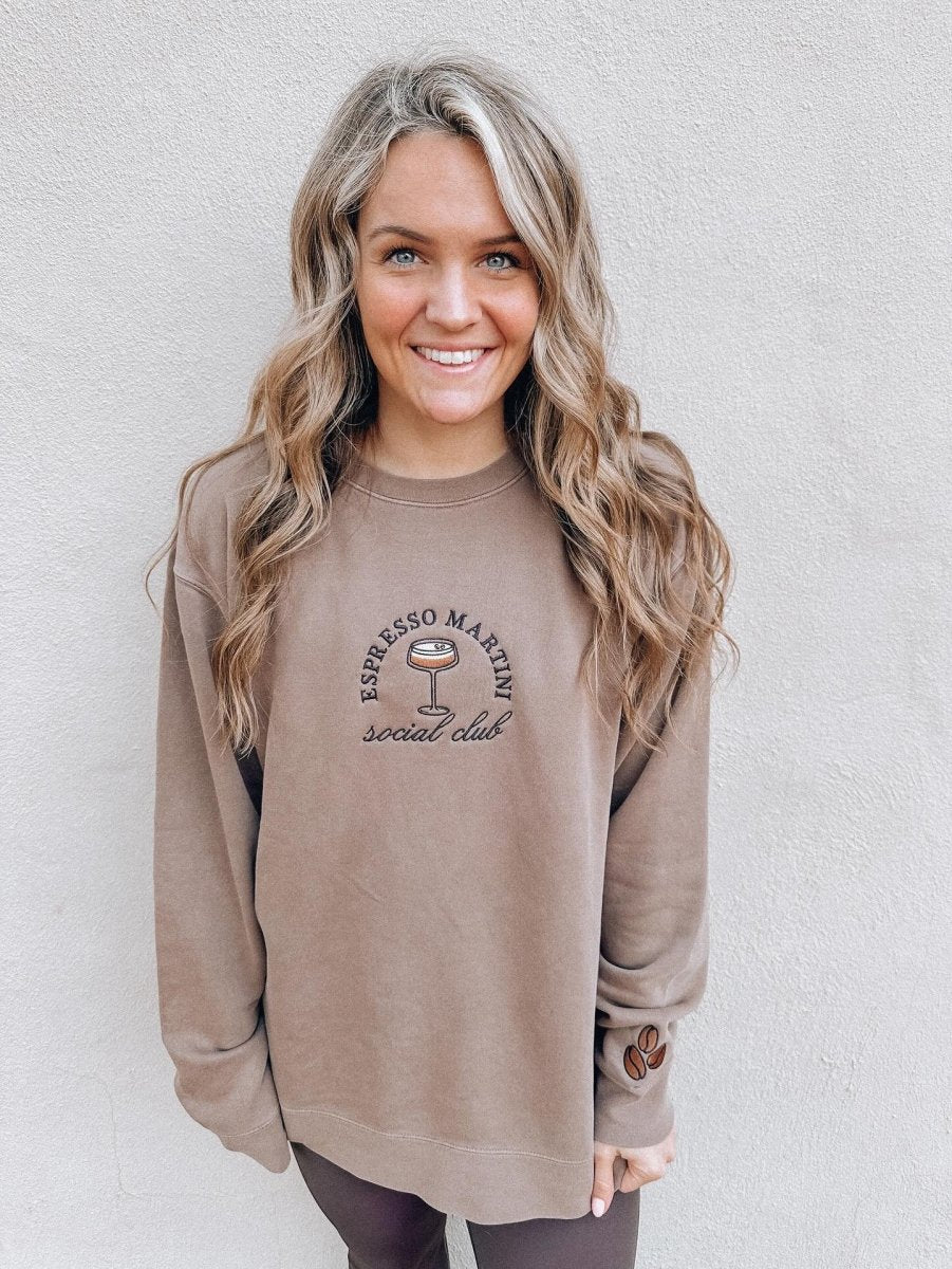 'Espresso Martini Social Club' Cozy Crew - United Monograms