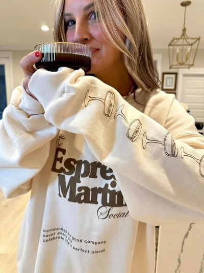 ‘Espresso Martini Social Club' Crewneck Sweatshirt - United Monograms