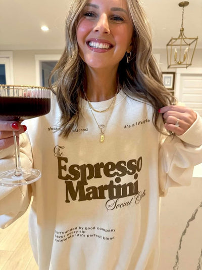 ‘Espresso Martini Social Club' Crewneck Sweatshirt - United Monograms