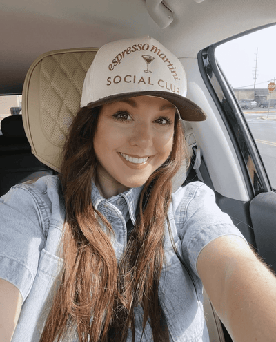 'Espresso Martini Social Club' Snapback Trucker Hat - United Monograms