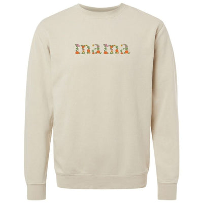 'Fall Floral Mama' Embroidered Cozy Crew - United Monograms