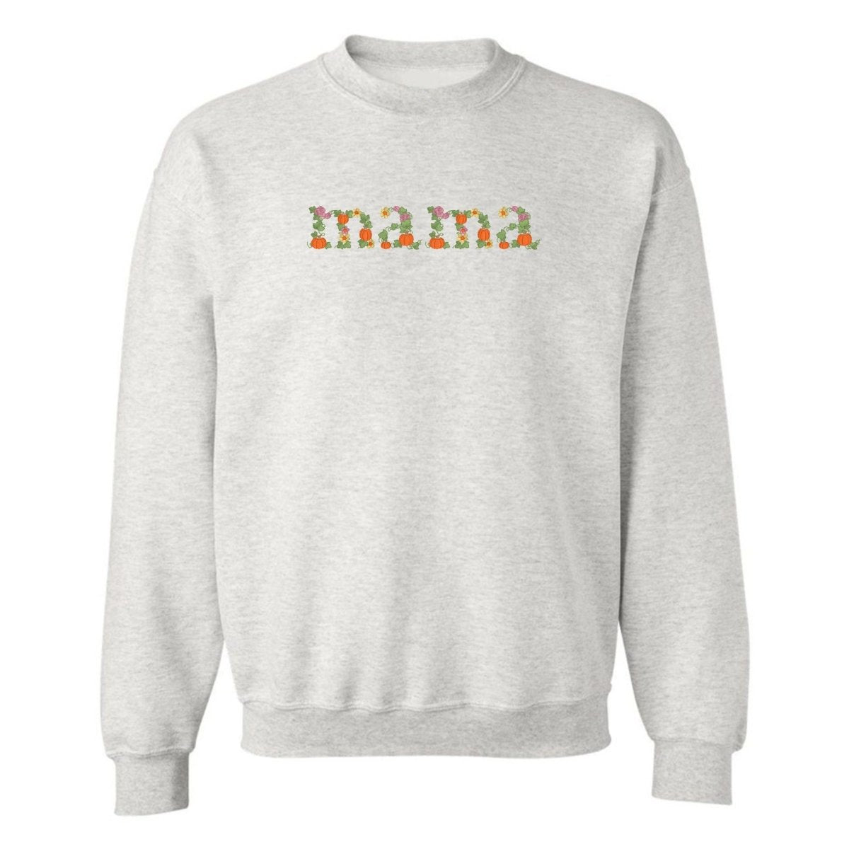 'Fall Floral Mama' Embroidered Crewneck Sweatshirt - United Monograms