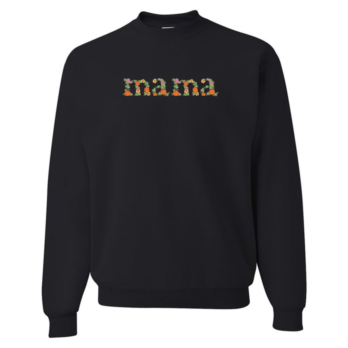 'Fall Floral Mama' Embroidered Crewneck Sweatshirt - United Monograms