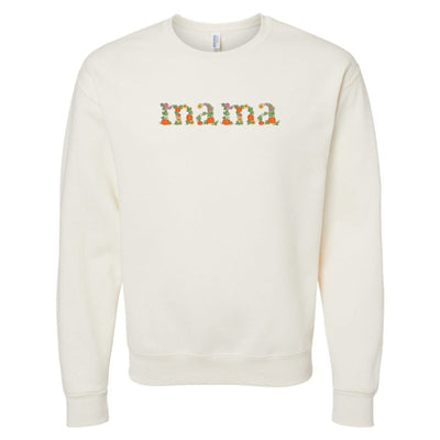 'Fall Floral Mama' Embroidered Crewneck Sweatshirt - United Monograms