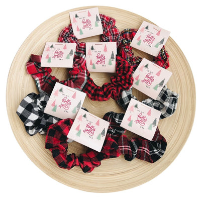 Festive Holiday Plaid Scrunchie - United Monograms