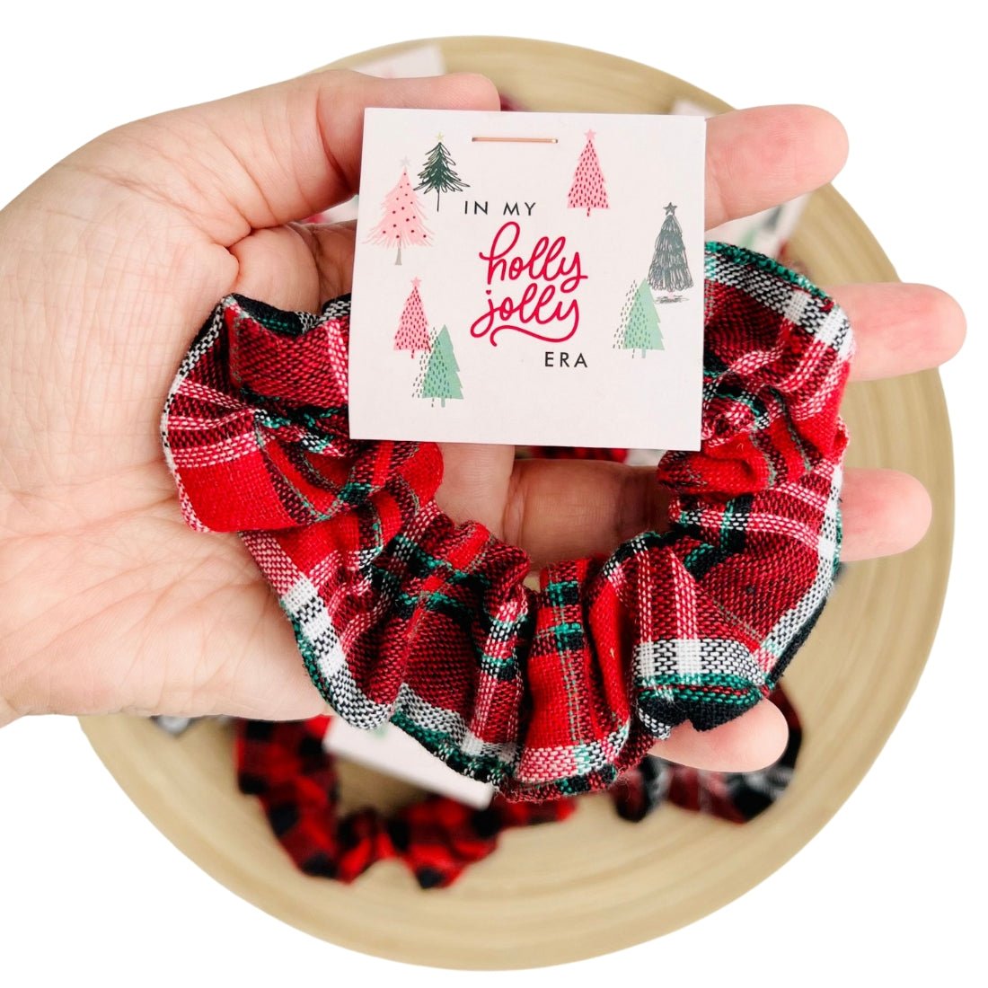 Festive Holiday Plaid Scrunchie - United Monograms
