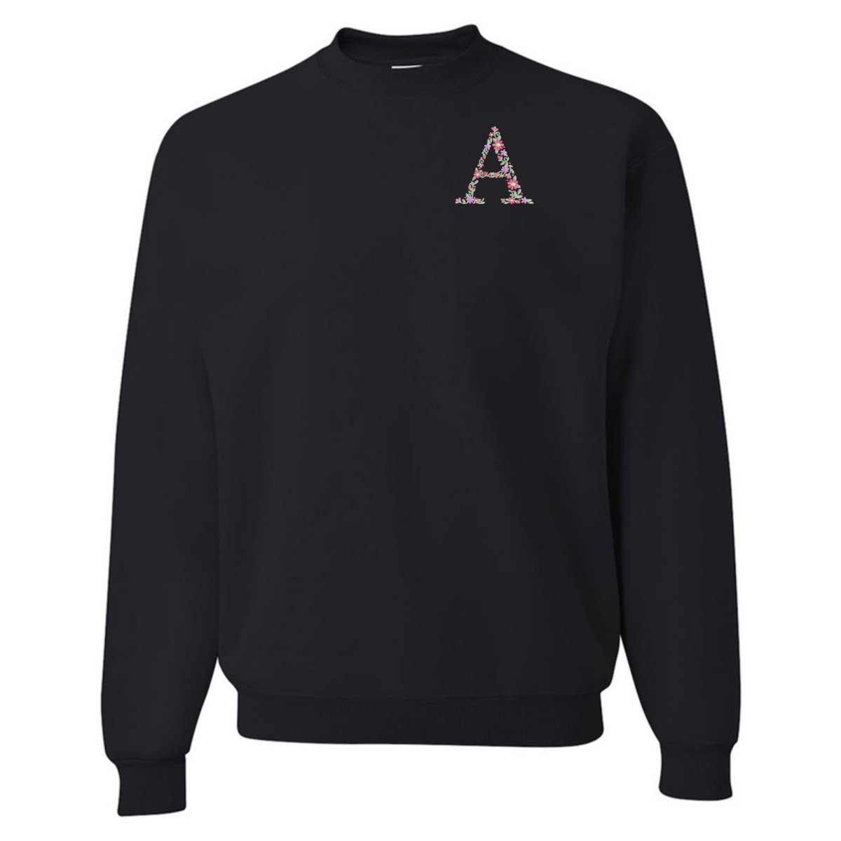 'Floral Initial' Crewneck Sweatshirt - United Monograms