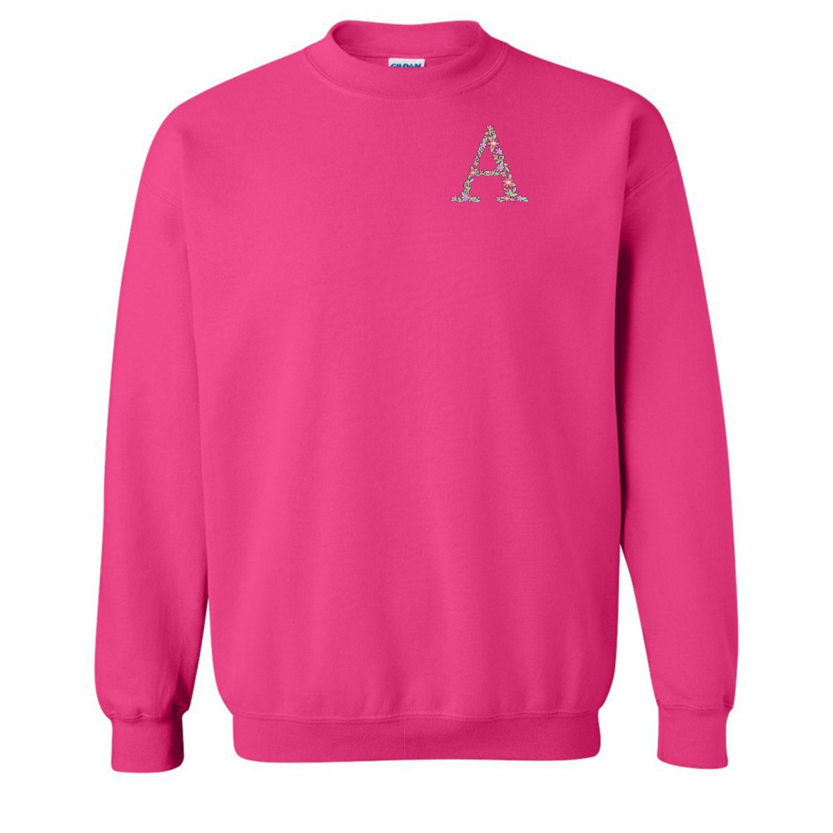 'Floral Initial' Crewneck Sweatshirt - United Monograms