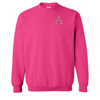 'Floral Initial' Crewneck Sweatshirt - United Monograms