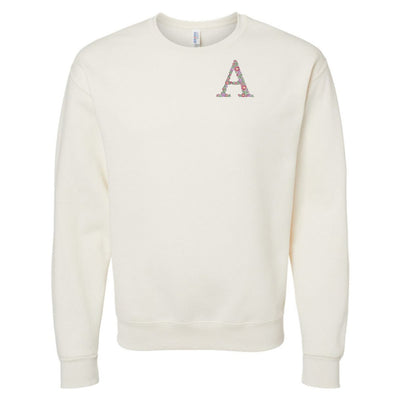 'Floral Initial' Crewneck Sweatshirt - United Monograms