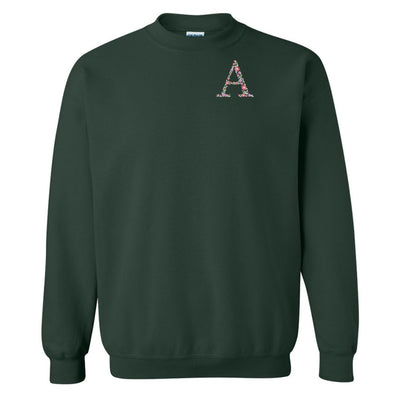 'Floral Initial' Crewneck Sweatshirt - United Monograms