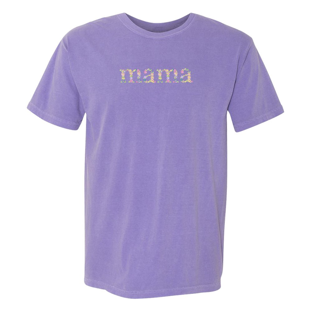 'Floral Mama' Comfort Colors T-Shirt - United Monograms