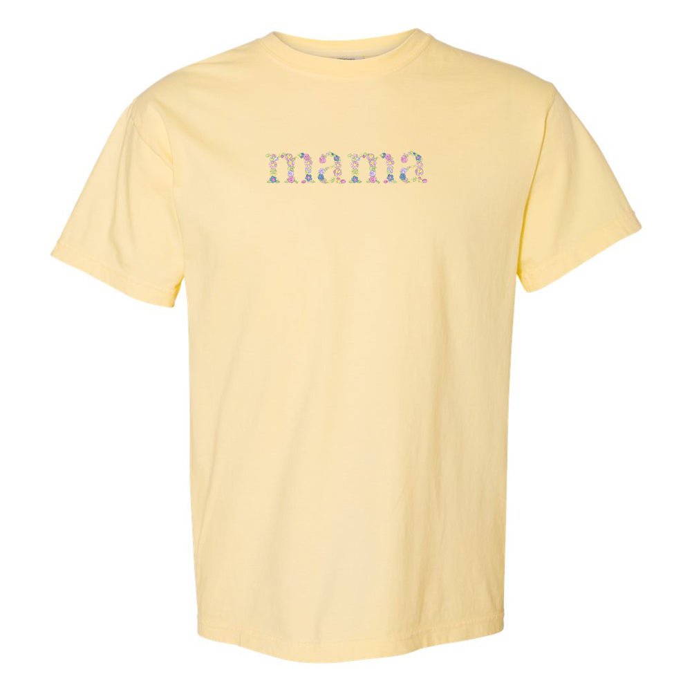 'Floral Mama' Comfort Colors T-Shirt - United Monograms