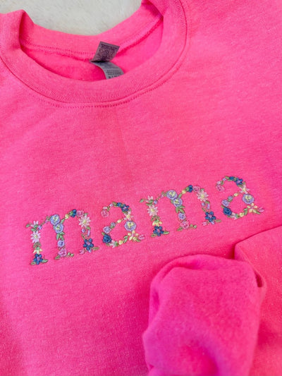 'Floral Mama' Crewneck Sweatshirt - United Monograms
