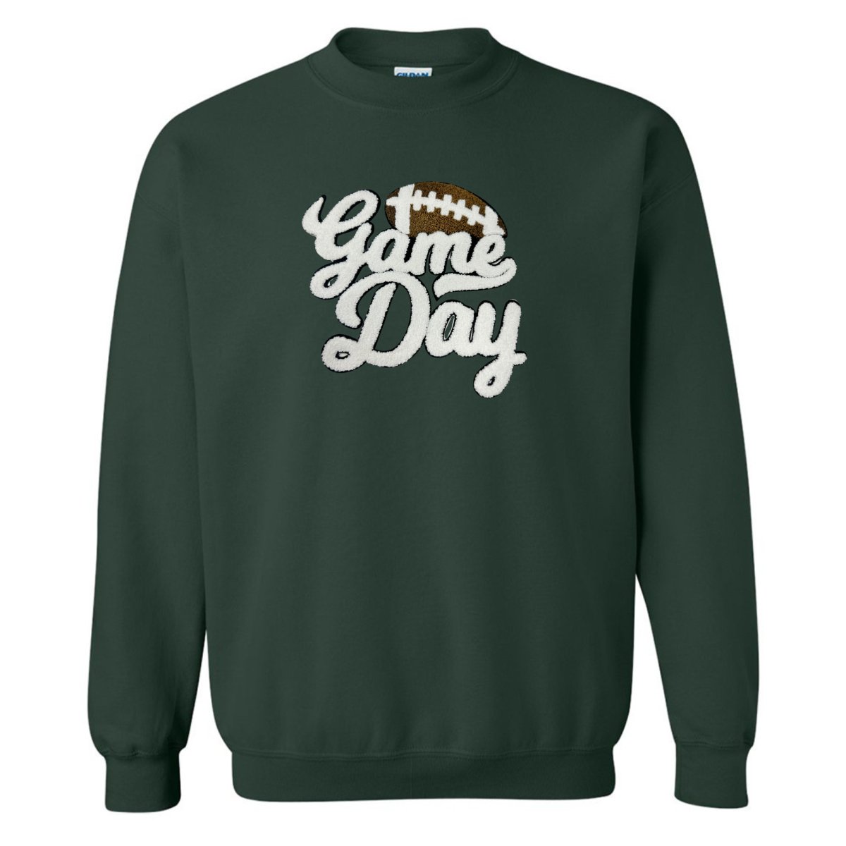Football 'Game Day' Letter Patch Crewneck Sweatshirt - United Monograms