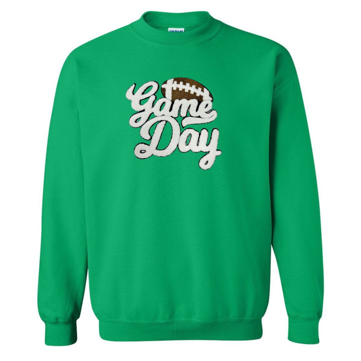 Football 'Game Day' Letter Patch Crewneck Sweatshirt - United Monograms