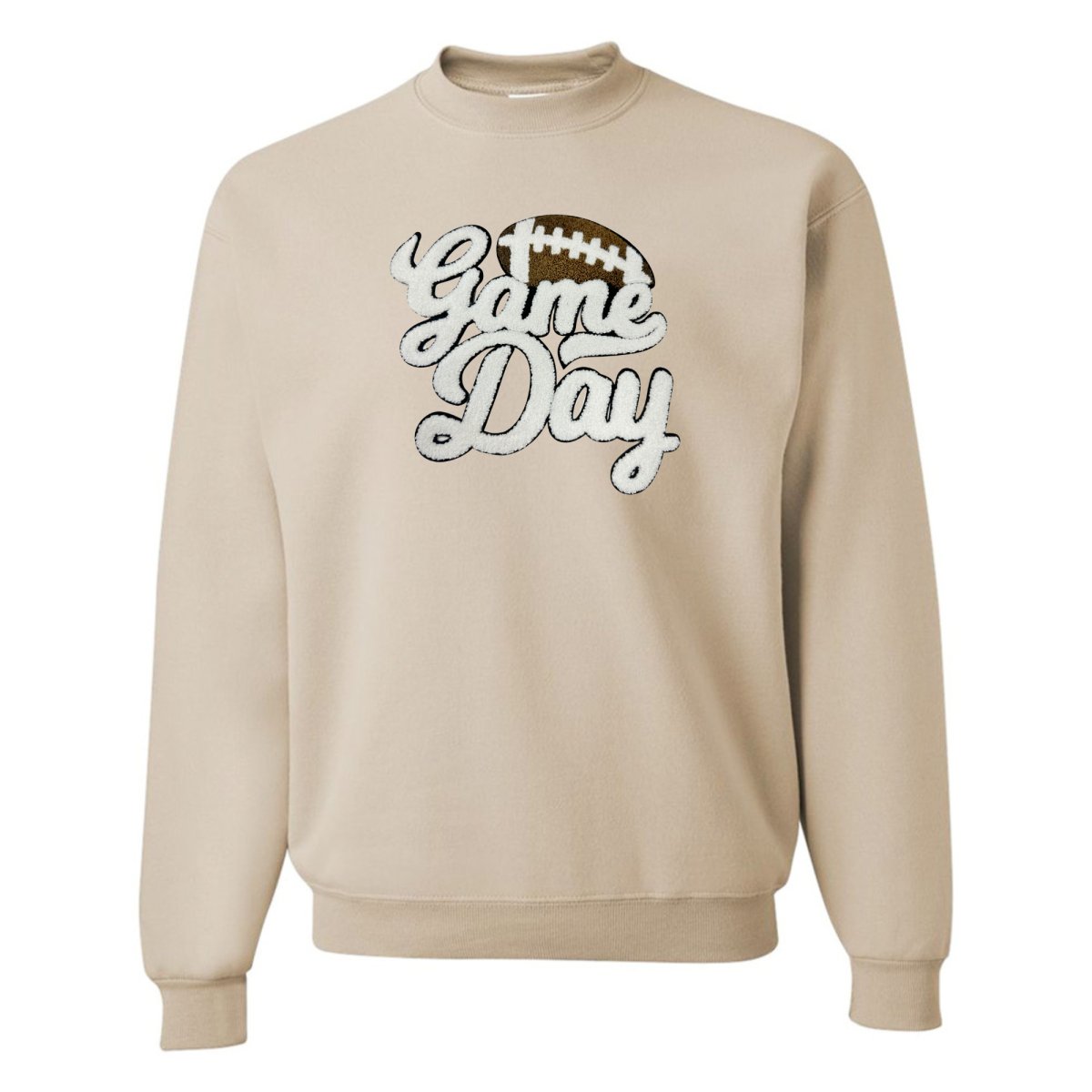 Football 'Game Day' Letter Patch Crewneck Sweatshirt - United Monograms