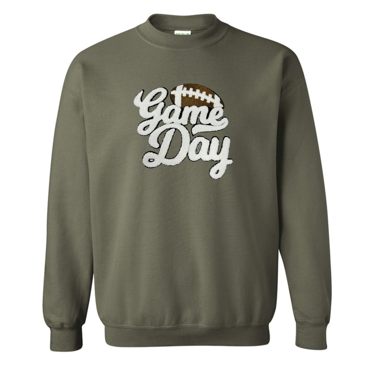 Football 'Game Day' Letter Patch Crewneck Sweatshirt - United Monograms