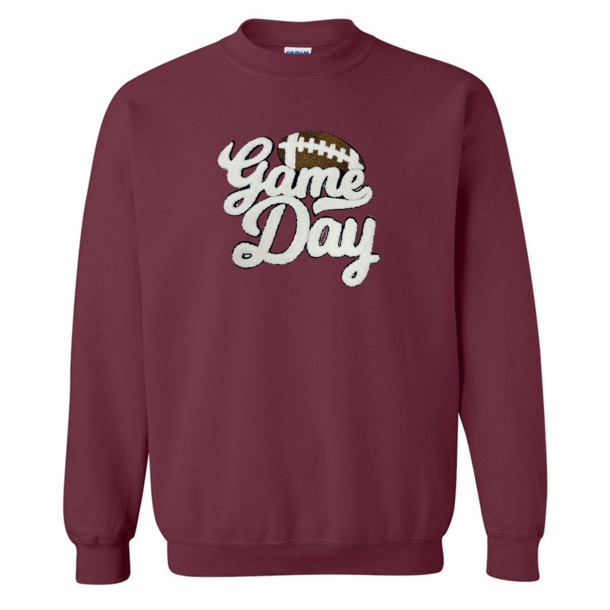 Football 'Game Day' Letter Patch Crewneck Sweatshirt - United Monograms