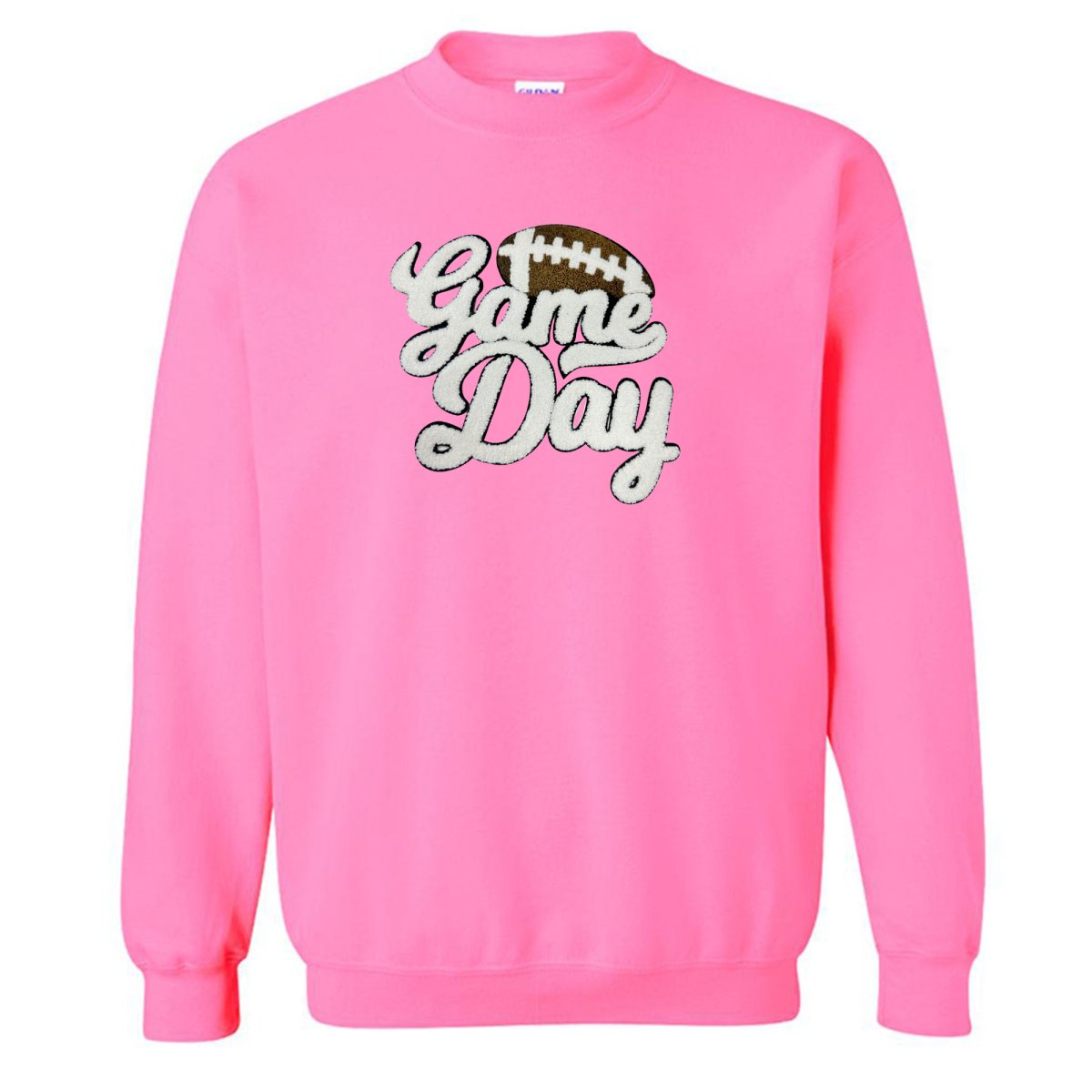 Football 'Game Day' Letter Patch Crewneck Sweatshirt - United Monograms