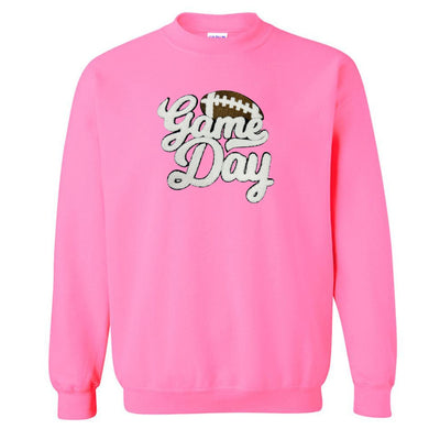 Football 'Game Day' Letter Patch Crewneck Sweatshirt - United Monograms