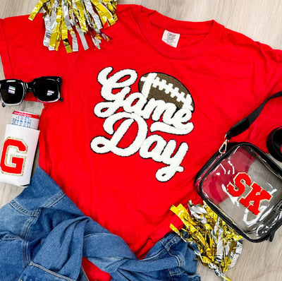 Football 'Game Day' Letter Patch T-Shirt - United Monograms