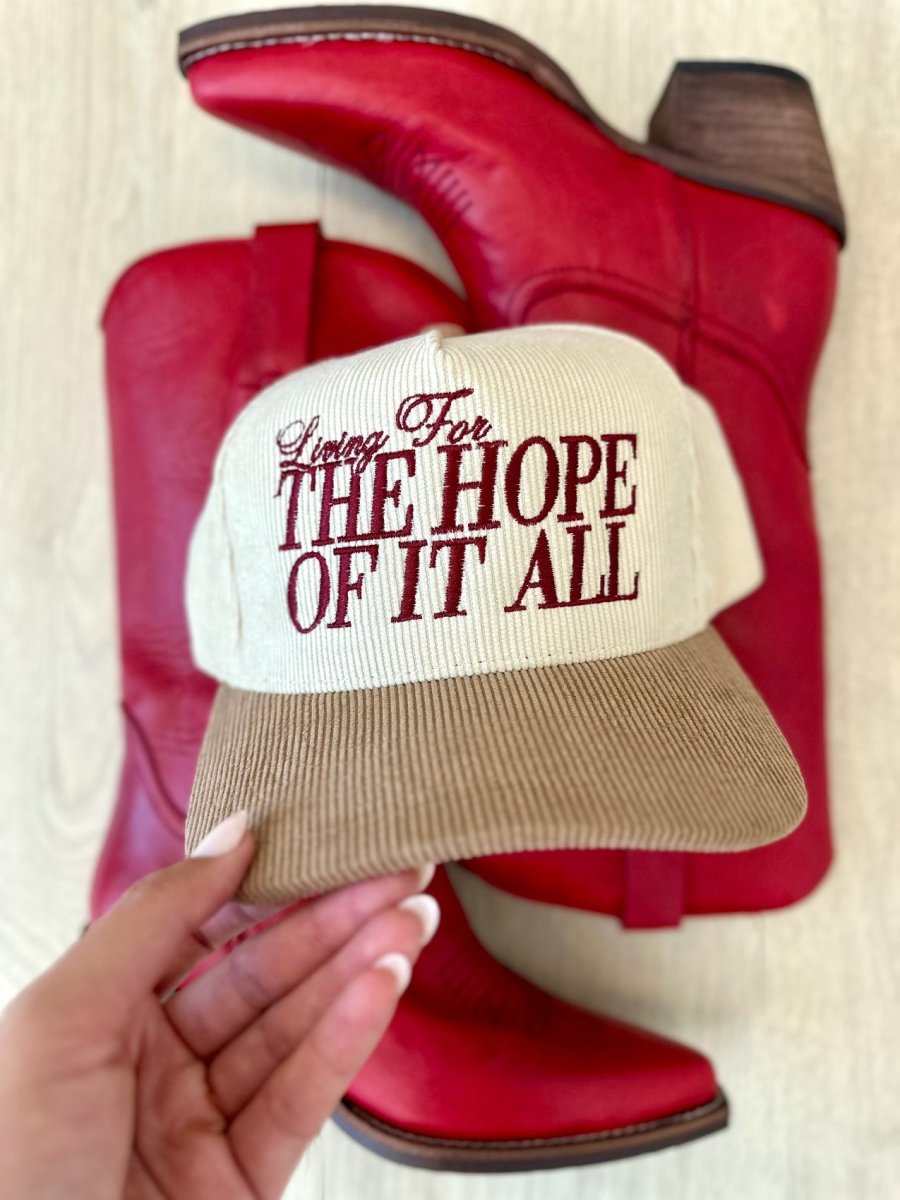 'For The Hope Of It All' Lyrics Corduroy Hat - United Monograms