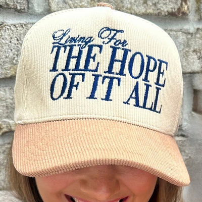 'For The Hope Of It All' Lyrics Corduroy Hat - United Monograms