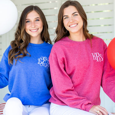 ⭐️FREE with $75 Orders!⭐️ Monogrammed Heather Crewneck Sweatshirt - Add To Cart To Claim - United Monograms