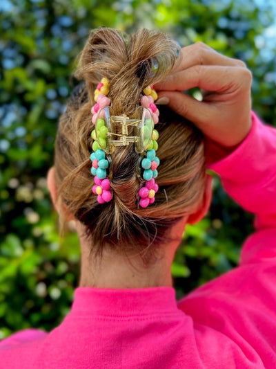 *FREE with Teacher/Nurse Orders $60+* Flower Bouquet Hair Claw Clip - United Monograms