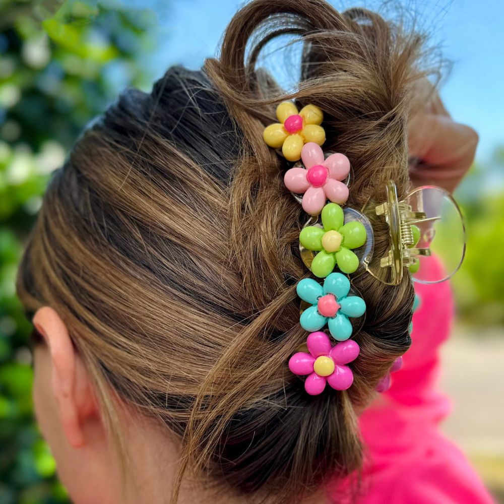 *FREE with Teacher/Nurse Orders $60+* Flower Bouquet Hair Claw Clip - United Monograms